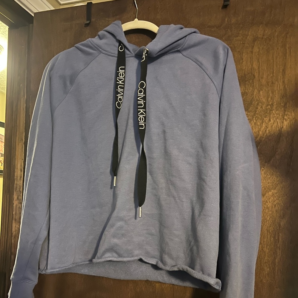 Dusty Purple Calvin Klein Cropped Hoodie